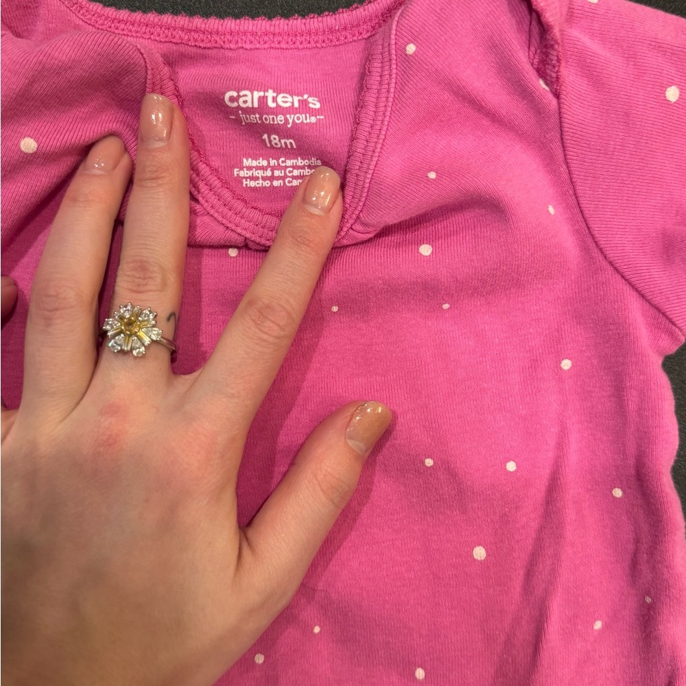 Carter's Pink Polka Dot Kids One Piece - Picture 3 of 3